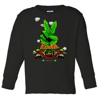 Rasta Jamaica Peace Love Unity Toddler Long Sleeve Shirt