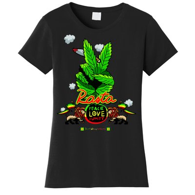 Rasta Jamaica Peace Love Unity Women's T-Shirt