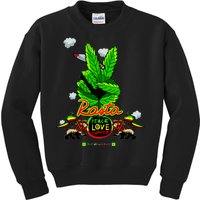 Rasta Jamaica Peace Love Unity Kids Sweatshirt