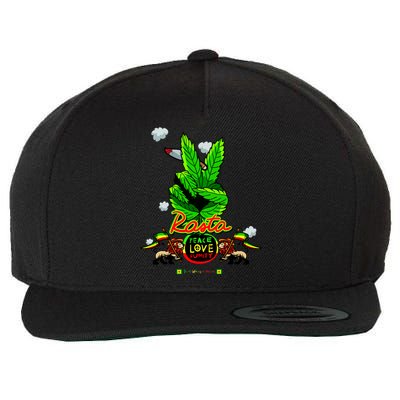 Rasta Jamaica Peace Love Unity Wool Snapback Cap