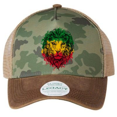 Rasta theme with lion head Legacy Tie Dye Trucker Hat