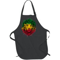 Rasta theme with lion head Full-Length Apron With Pockets