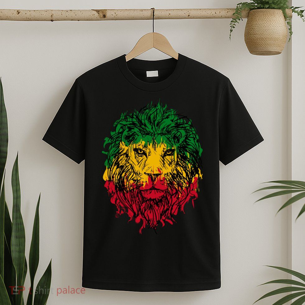Rasta theme with lion head T-Shirt