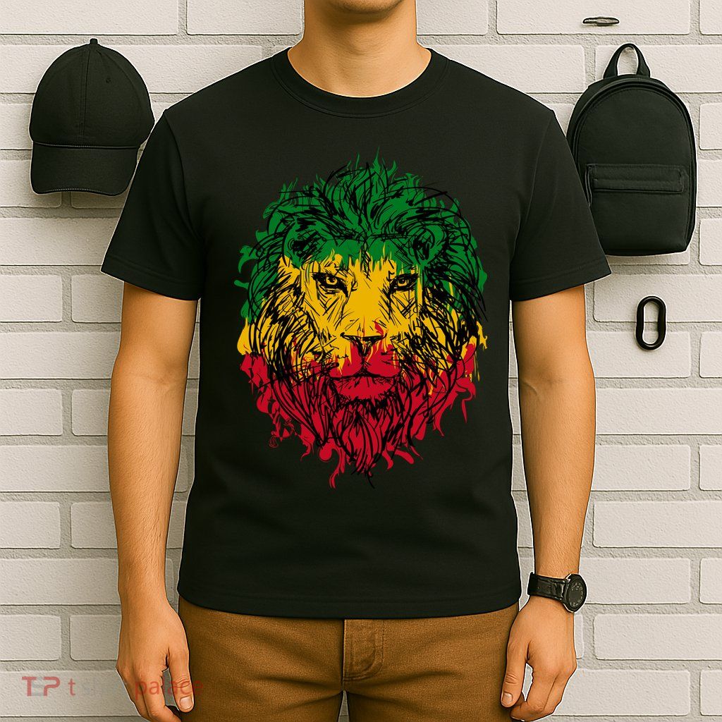 Rasta theme with lion head T-Shirt
