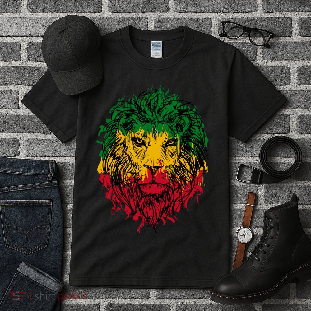 Rasta theme with lion head Tall T-Shirt