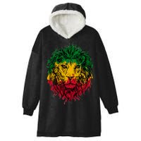 Rasta theme with lion head Hooded Wearable Blanket