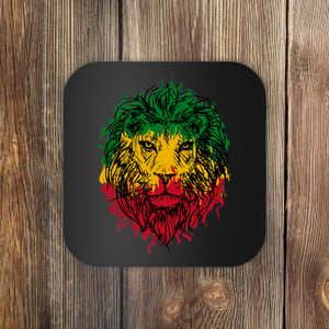 Rasta theme with lion head Coaster