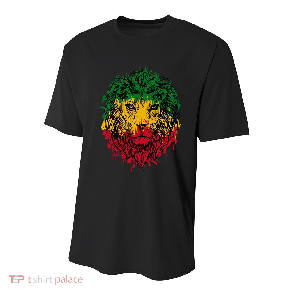 Rasta theme with lion head Youth Performance Sprint T-Shirt