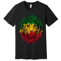 Rasta theme with lion head Premium T-Shirt