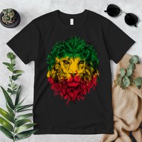 Rasta theme with lion head Premium T-Shirt