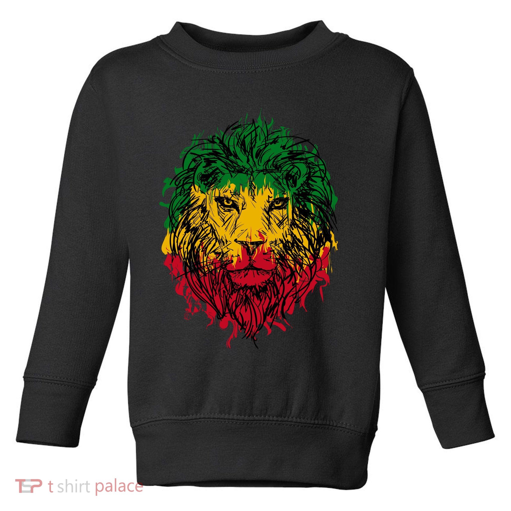 Rasta theme with lion head Toddler Sweatshirt