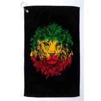Rasta theme with lion head Golf Towel