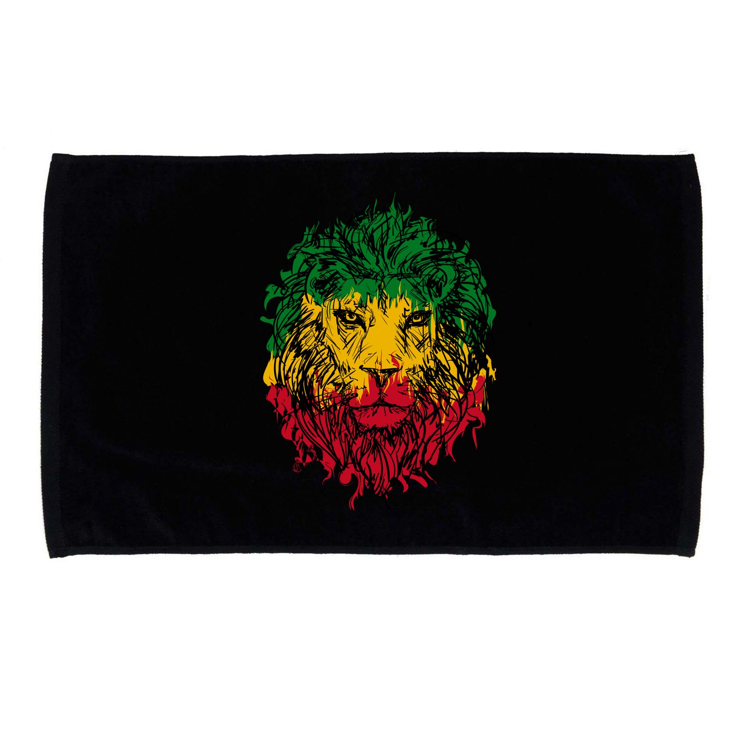 Rasta theme with lion head Microfiber Hand Towel