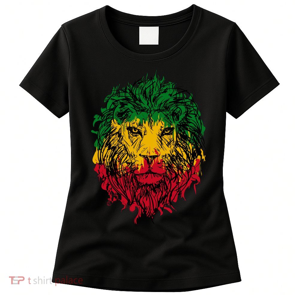 Rasta theme with lion head Womens T-Shirt