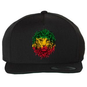 Rasta theme with lion head Wool Snapback Cap