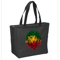 Rasta theme with lion head Zip Tote Bag