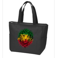 Rasta theme with lion head Zip Tote Bag