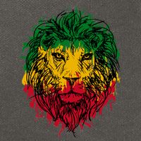 Rasta theme with lion head Cotton Canvas Backpack