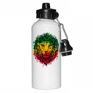 Rasta theme with lion head Aluminum Water Bottle