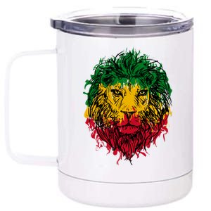 Rasta theme with lion head 12 oz Stainless Steel Tumbler Cup