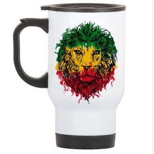 Rasta theme with lion head Stainless Steel Travel Mug