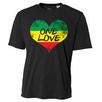 Rastafari One Love Vintage Jamaican Heart Cooling Performance Crew T-Shirt