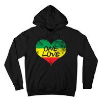 Rastafari One Love Vintage Jamaican Heart Hoodie