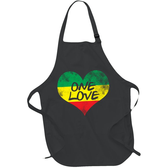 Rastafari One Love Vintage Jamaican Heart Apron