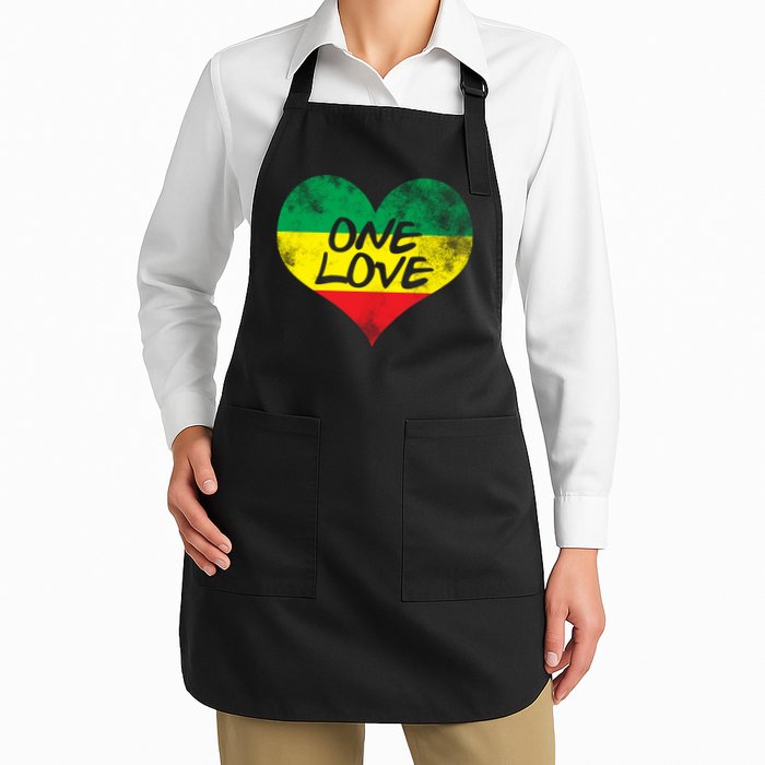 Rastafari One Love Vintage Jamaican Heart Apron