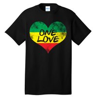 Rastafari One Love Vintage Jamaican Heart Tall T-Shirt