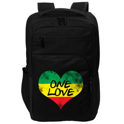 Rastafari One Love Vintage Jamaican Heart Impact Tech Backpack