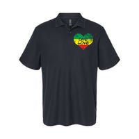 Rastafari One Love Vintage Jamaican Heart Softstyle Adult Sport Polo