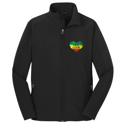 Rastafari One Love Vintage Jamaican Heart Core Soft Shell Jacket