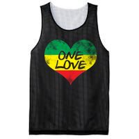 Rastafari One Love Vintage Jamaican Heart Mesh Reversible Basketball Jersey Tank