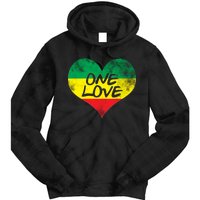 Rastafari One Love Vintage Jamaican Heart Tie Dye Hoodie