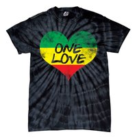 Rastafari One Love Vintage Jamaican Heart Tie-Dye T-Shirt