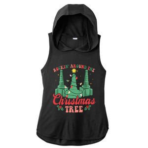 Rockin Around The Xmas Tree Nurse Respiratory Therapist Ladies PosiCharge Tri-Blend Wicking Draft Hoodie Tank