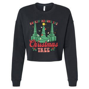 Rockin Around The Xmas Tree Nurse Respiratory Therapist Cropped Pullover Crew