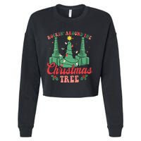 Rockin Around The Xmas Tree Nurse Respiratory Therapist Cropped Pullover Crew