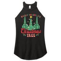 Rockin Around The Xmas Tree Nurse Respiratory Therapist Women's Perfect Tri Rocker Tank