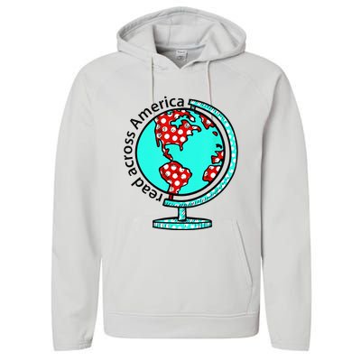 Reads Across That America Reading Lover Teacher Reader Performance Fleece Hoodie