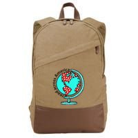 Reads Across That America Reading Lover Teacher Reader Cotton Canvas Backpack