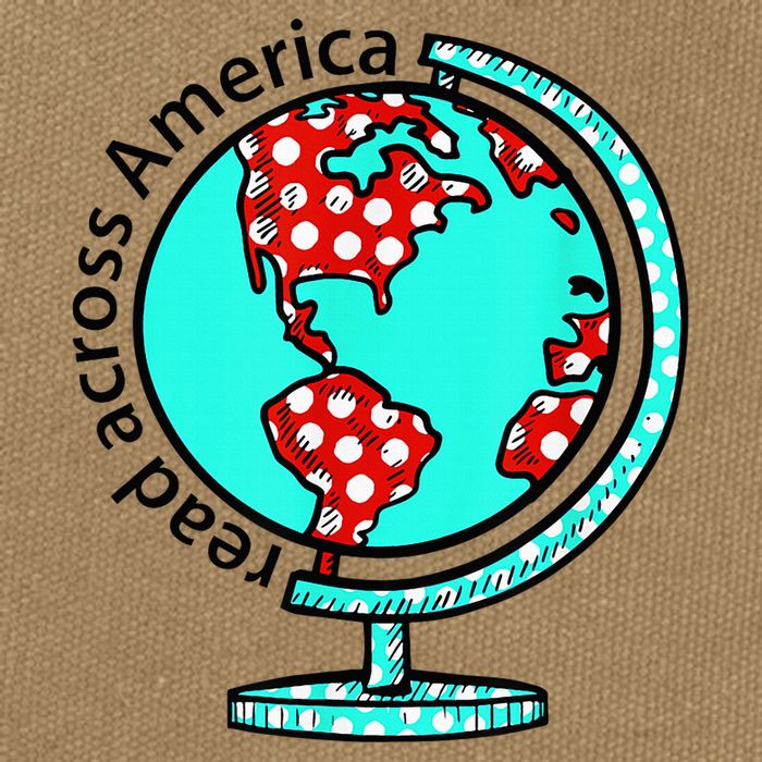 Reads Across That America Reading Lover Teacher Reader Cotton Canvas Backpack