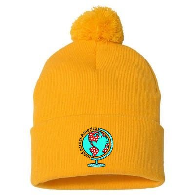 Reads Across That America Reading Lover Teacher Reader Pom Pom 12in Knit Beanie