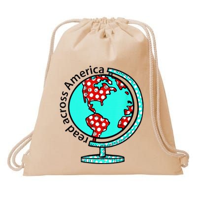 Reads Across That America Reading Lover Teacher Reader Drawstring Bag