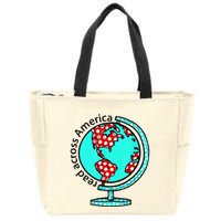 Reads Across That America Reading Lover Teacher Reader Zip Tote Bag