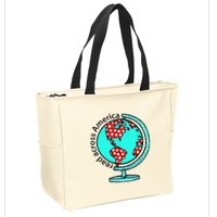 Reads Across That America Reading Lover Teacher Reader Zip Tote Bag