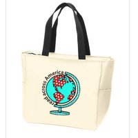 Reads Across That America Reading Lover Teacher Reader Zip Tote Bag