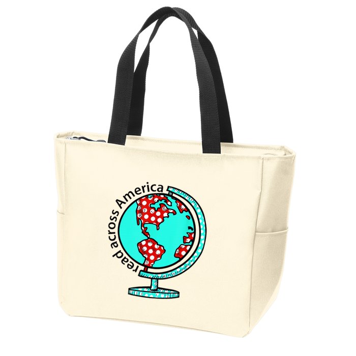 Reads Across That America Reading Lover Teacher Reader Zip Tote Bag
