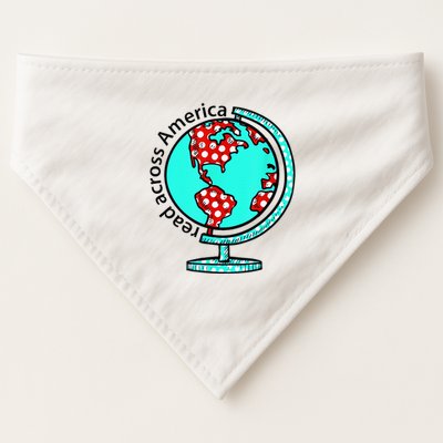 Reads Across That America Reading Lover Teacher Reader USA-Made Doggie Bandana